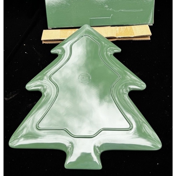 Melamine Knit Sweater Motif Design Christmas Platter Tree Brand New In Box! - Picture 7 of 11